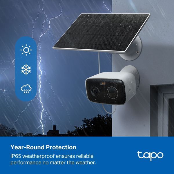 Комплект розумної бездротової камери TP-LINK TAPO C400 KIT 2K QHD та сонячної панелі TAPO-C400KIT фото