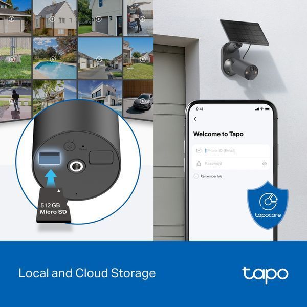 Комплект розумної бездротової камери TP-LINK TAPO C411 KIT 2K QHD та сонячної панелі TAPO-C411KIT фото