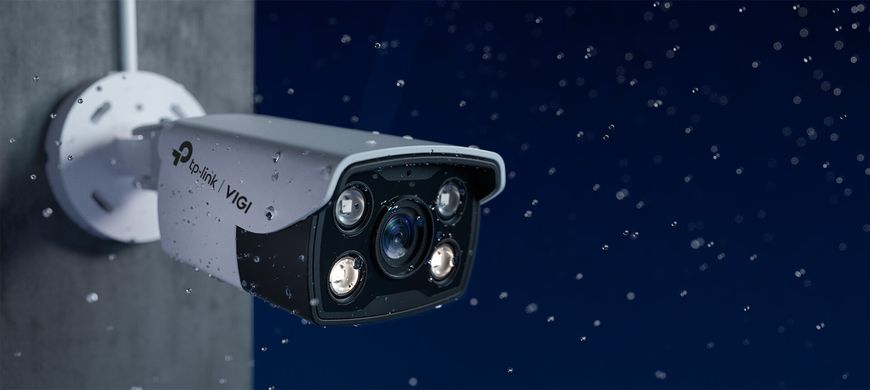 IP-Камера TP-LINK VIGI C340-4, PoE, 4Мп, 4 мм, H265+, IP66, Bullet, кольорове нічне бачення, зовнішня VIGI-C340-4 фото