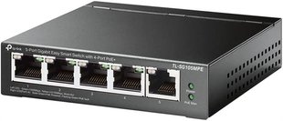 Комутатор TP-LINK TL-SG105MPE 5xGE (4xPoE), 120Вт, WebSmart TL-SG105MPE фото