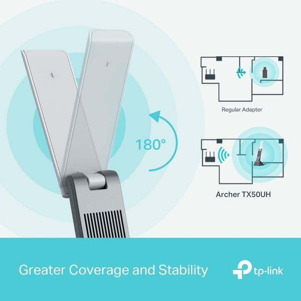 Адаптер WiFi TP-LINK Archer TX50UH AX3000, USB 3.0 ARCHER-TX50UH фото