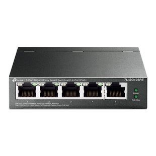 Комутатор TP-LINK TL-SG105PE 5xGE (4xPoE) 65Вт, WebSmart TL-SG105PE фото