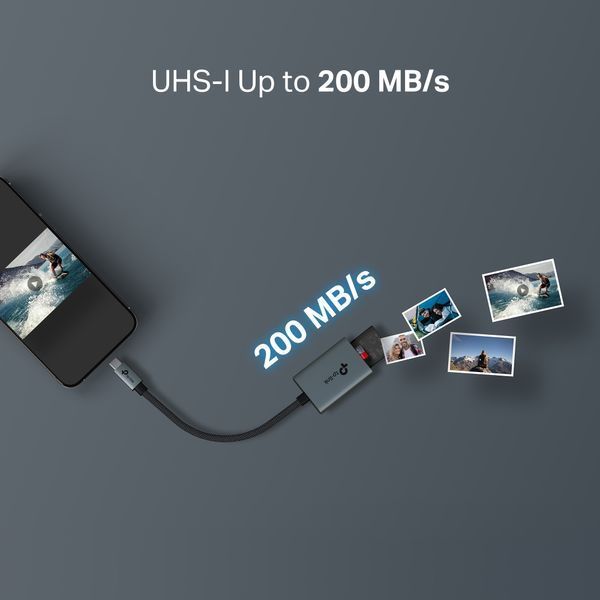 USB-Концентратор TP-Link UA430C 1xSD, 1x-microSD, USB TypeC UA430C фото