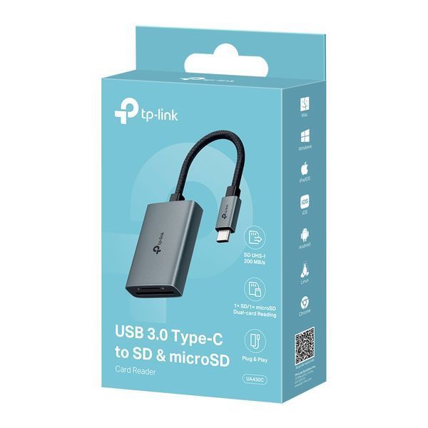 USB-Концентратор TP-Link UA430C 1xSD, 1x-microSD, USB TypeC UA430C фото