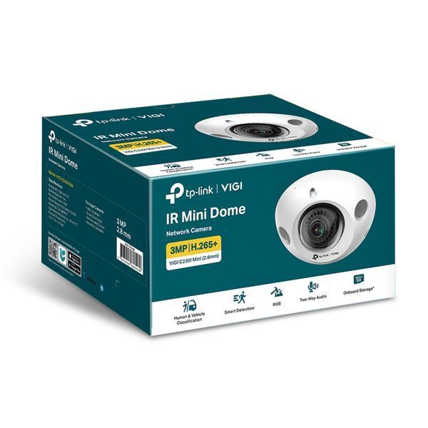 IP-Камера TP-LINK VIGI C230I Mini-2.8, PoE, 3Мп, 2,8 мм, H265+, Dome, ІЧ 30 м, внутрішня VIGI-C230I-MINI-2.8 фото