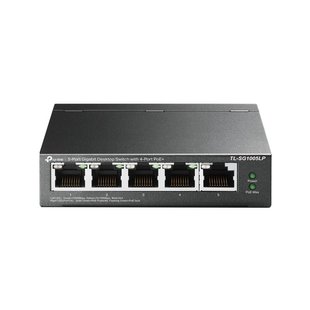 Комутатор TP-LINK TL-SG1005LP 5xGE (4xPoE), 40Вт, Некерований TL-SG1005LP фото