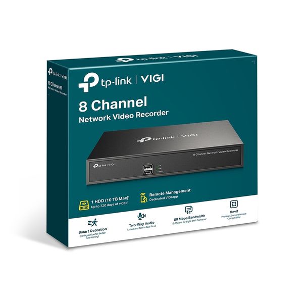 IP-Відеорегістратор TP-LINK VIGI NVR1008H 8 каналів, 2xUSB, H265+, 1xHDD, до 10 ТБ VIGI-NVR1008H фото