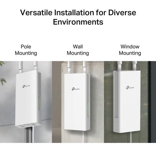 Зовнішній маршрутизатор TP-LINK TL-MR100 N300, 4G/LTE, 1xFE LAN/WAN TL-MR100-OUTDOOR фото