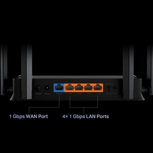Маршрутизатор TP-LINK Archer BE220 BE3600, 4xGE LAN, 1xGE WAN, MESH ARCHER-BE220 фото