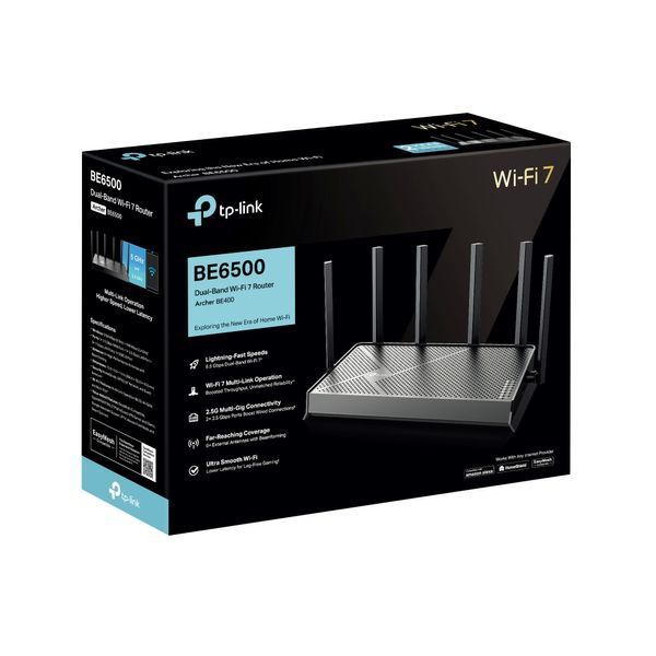 Маршрутизатор TP-LINK Archer BE400 BE6500, 3xGE LAN, 1x2.5GE LAN, 1x2.5GE WAN, 1xUSB3.0 MESH ARCHER-BE400 фото
