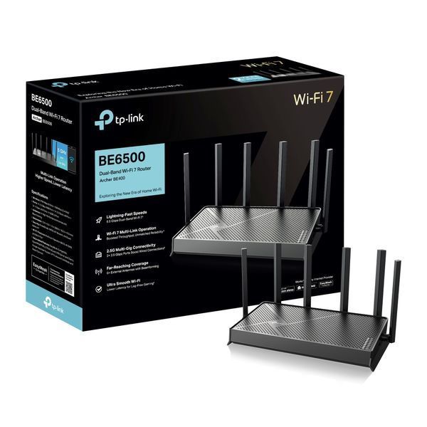 Маршрутизатор TP-LINK Archer BE400 BE6500, 3xGE LAN, 1x2.5GE LAN, 1x2.5GE WAN, 1xUSB3.0 MESH ARCHER-BE400 фото