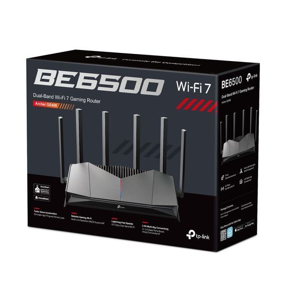 Маршрутизатор TP-LINK Archer GE400 BE6500, 3xGE LAN, 1x2.5GE LAN, 1x2.5GE WAN, 1xUSB3.0 MESH ARCHER-GE400 фото Маршрутизатор TP-LINK Archer GE400 BE6500, 3xGE LAN, 1x2.5GE LAN, 1x2.5GE WAN, 1xUSB3.0 MESH ARCHER-GE400 фото