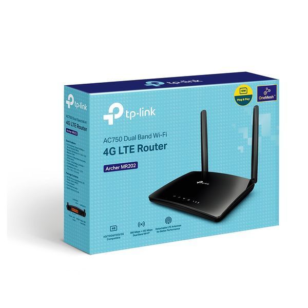 Маршрутизатор TP-LINK Archer MR202 AC750, 4G/LTE, 3xFE LAN, 1xFE LAN/WAN, MESH ARCHER-MR202 фото