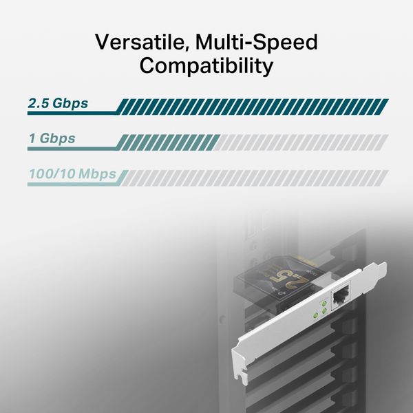 Мережева карта TP-LINK TX201 1x2.5GE, PCI Express x1 TX201 фото