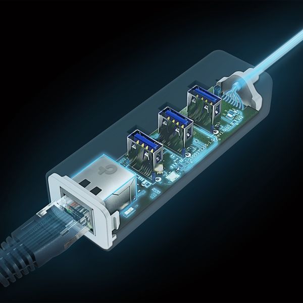 Мережевий адаптер TP-LINK UE330С 1xGE, 3xUSB3.0, USB-С UE330C фото