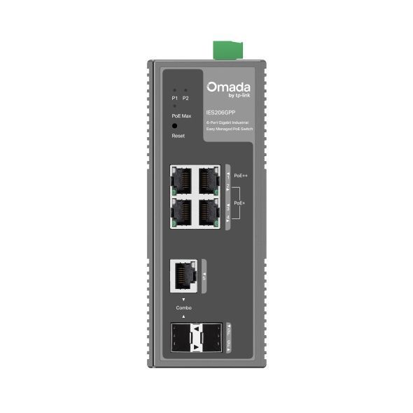Промисловий комутатор TP-LINK IES206GPP 4xGE (PoE), 120W, 1xGE/SFP, 1xSFP WebSmart IES206GPP фото
