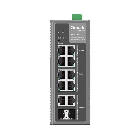 Промисловий комутатор TP-LINK IES210GPP 8xGE (PoE), 120W, 2xGE/SFP, WebSmart IES210GPP фото
