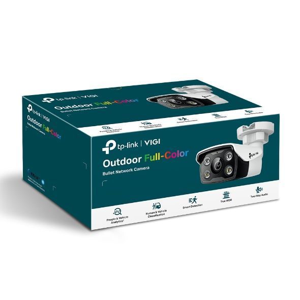 IP-Камера TP-LINK VIGI C350-2.8mm, PoE, 5Мп, 2.8 мм, H.265+, IP67, Bullet, кольорове нічне бачення, зовнішня VIGI-C350-2.8 фото