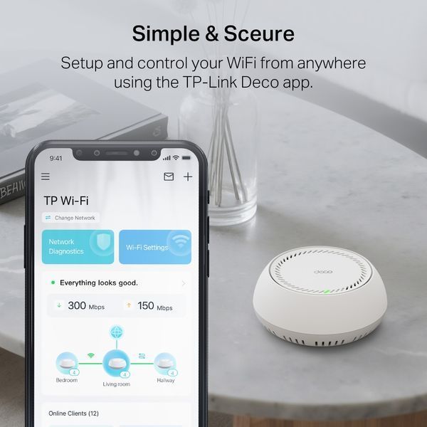 Система WiFi-Mesh TP-LINK Deco BE65 BE11000, 2x5GE LAN/WAN, 3мод, PoE DECO-BE65-POE-3-PACK фото