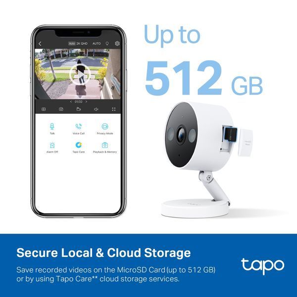 IP-Камера TP-LINK Tapo C120 2K N300 microSD motion detection TAPO-C120 фото