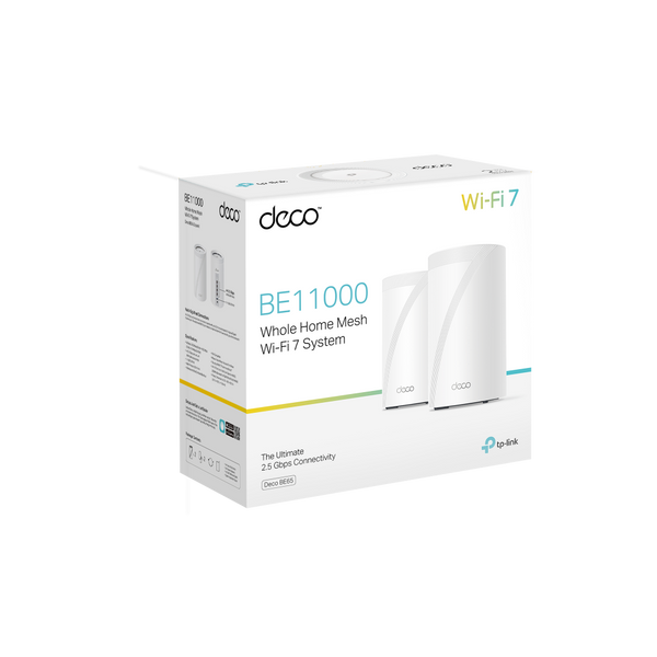 Система WiFi-Mesh TP-LINK Deco BE85 BE22000, 2x2.5GE LAN, 1x10GE WAN, 1xSFP+, 1xUSB 3.0, 2мод DECO-BE85-2-PACK фото