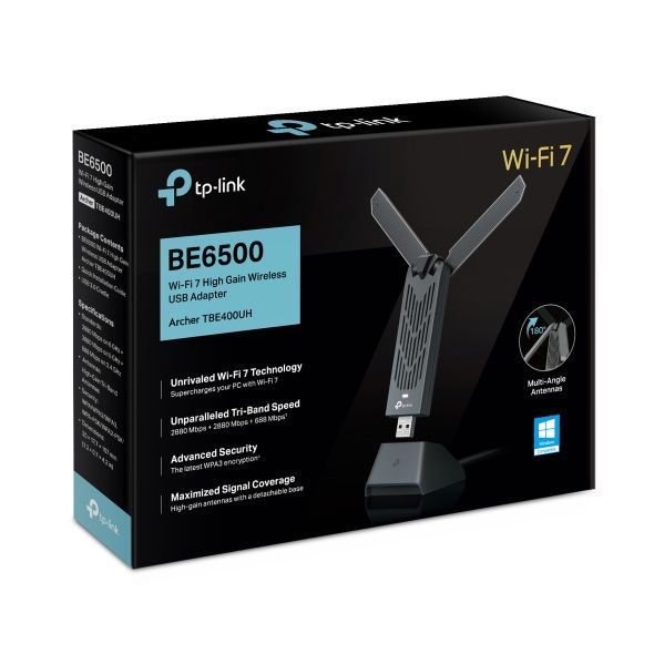 Адаптер WiFi TP-LINK Archer TBE400UH BE6500, USB ARCHER-TBE400UH фото