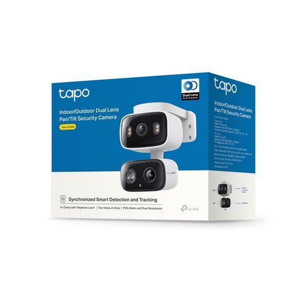 Камера IP з подвійним об'єктивом TP-LINK Tapo C246D 3MP N300 microSD motion detection TAPO-C246D фото