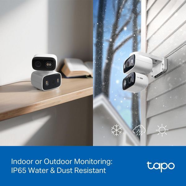 Камера IP з подвійним об'єктивом TP-LINK Tapo C246D 3MP N300 microSD motion detection TAPO-C246D фото