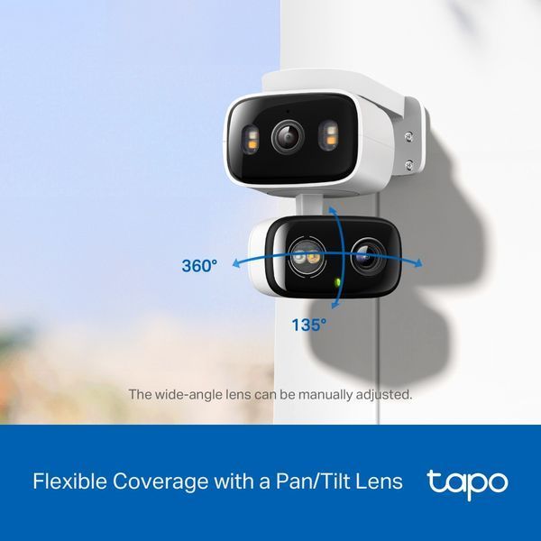 Камера IP з подвійним об'єктивом TP-LINK Tapo C246D 3MP N300 microSD motion detection TAPO-C246D фото