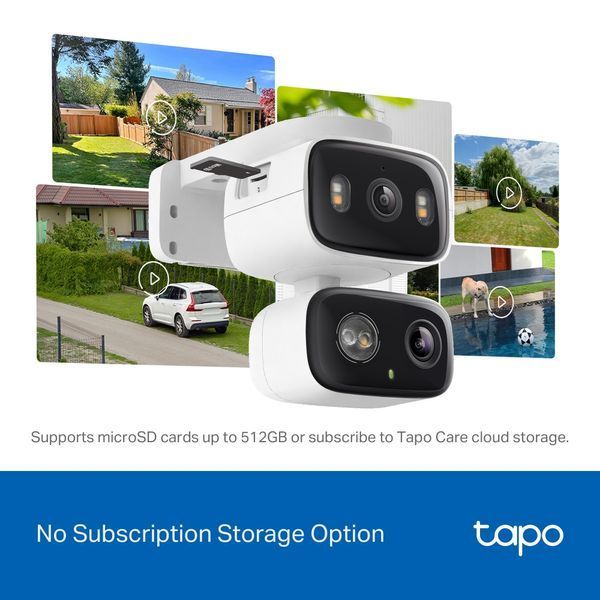 Камера IP з подвійним об'єктивом TP-LINK Tapo C246D 3MP N300 microSD motion detection TAPO-C246D фото